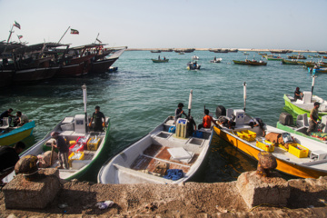 Le port de pêche de Kong au sud de l'Iran