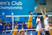 Partido de voleibol de clubes asiáticos entre Shahdab Yazd y Jakarta Bhayangkara de Indonesia