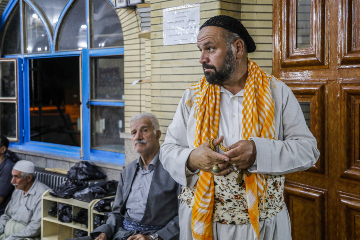 مراسم مولودی خوانی در مسجد جامع سنندج