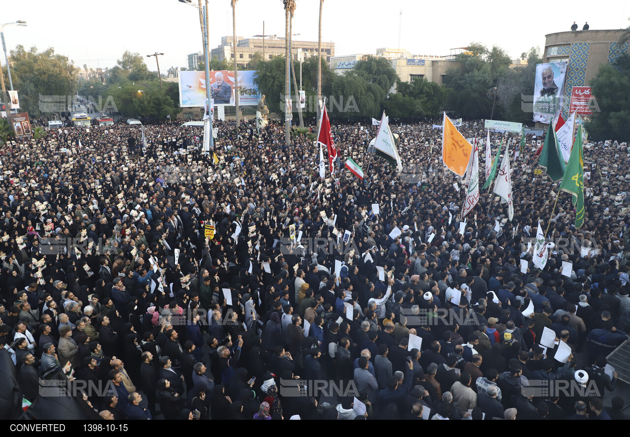 تشییع پیکر شهید قاسم سلیمانی در اهواز