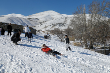 Iran : chute de neiges à Sanandaj 