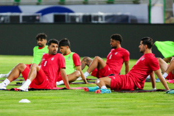 Iran : Entraînement de l'équipe nationale de football, le mardi 3 septembre 2024 au stade Foulad Shahr de la ville d’Ispahan au centre avant le match contre le Kirghizistan au troisième tour de qualification de la Coupe du monde 2026. (Photo : Rassoul Shojaï)