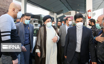 President Raisi visits a gas station after restoration from cyberattack