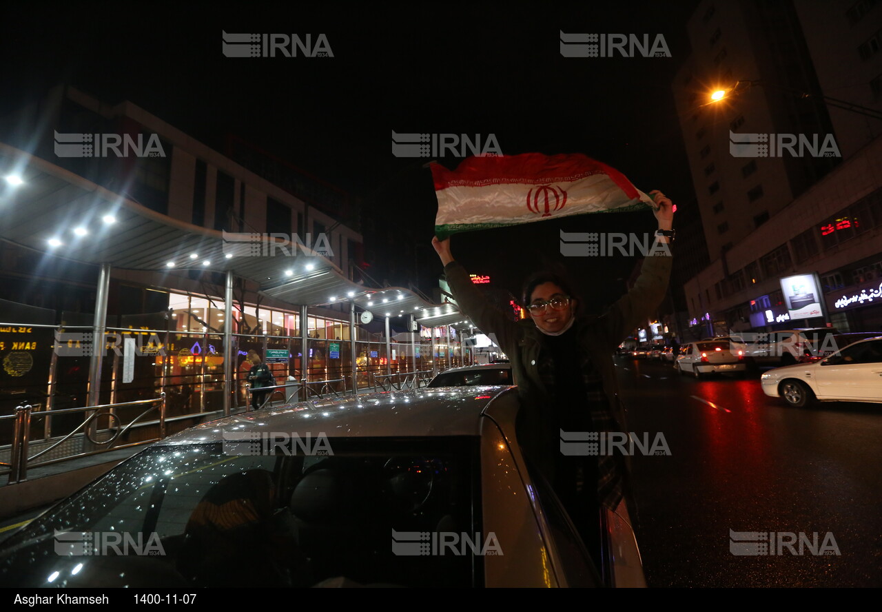 شادی مردم پس از صعود ایران به جام جهانی قطر