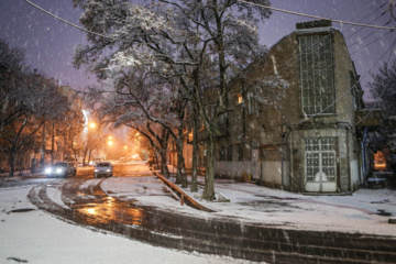 Caída de nieve otoñal en Tabriz