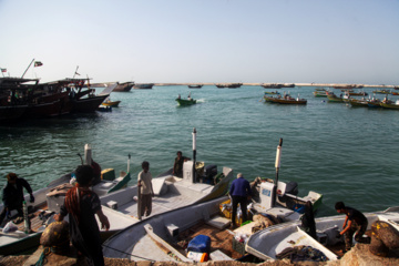 Le port de pêche de Kong au sud de l'Iran