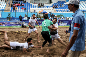 Iran : tournoi de championnat du monde du Kabaddi sur la plage