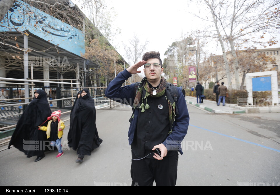 تجمع دانشجویان دانشگاه های تهران در پی شهادت سپهبد سلیمانی