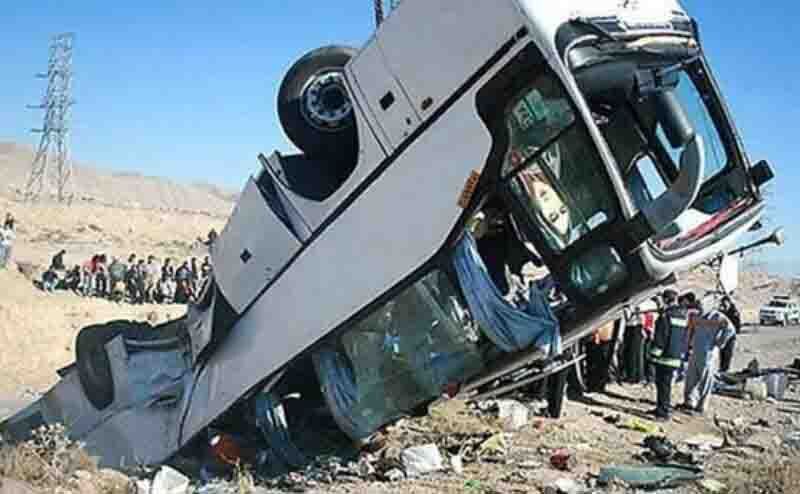 سقوط اتوبوس به دره در جاده زنجان پنج کشته برجا گذاشت