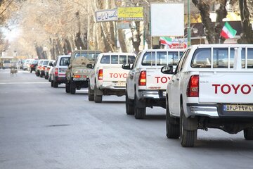 راهپیمایی موتوری 22 بهمن در مهاباد