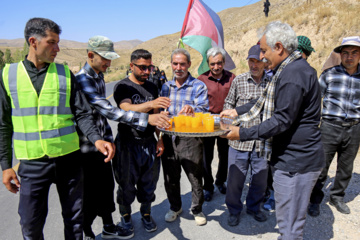 زائران پیاده حرم رضوی