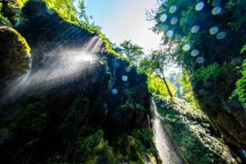 Behesht Baran Waterfall in Iran