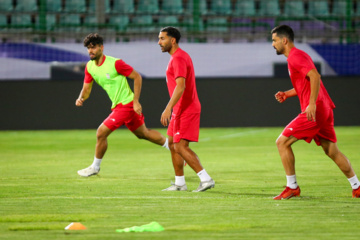 Iran : Entraînement de l'équipe nationale de football, le mardi 3 septembre 2024 au stade Foulad Shahr de la ville d’Ispahan au centre avant le match contre le Kirghizistan au troisième tour de qualification de la Coupe du monde 2026. (Photo : Rassoul Shojaï)