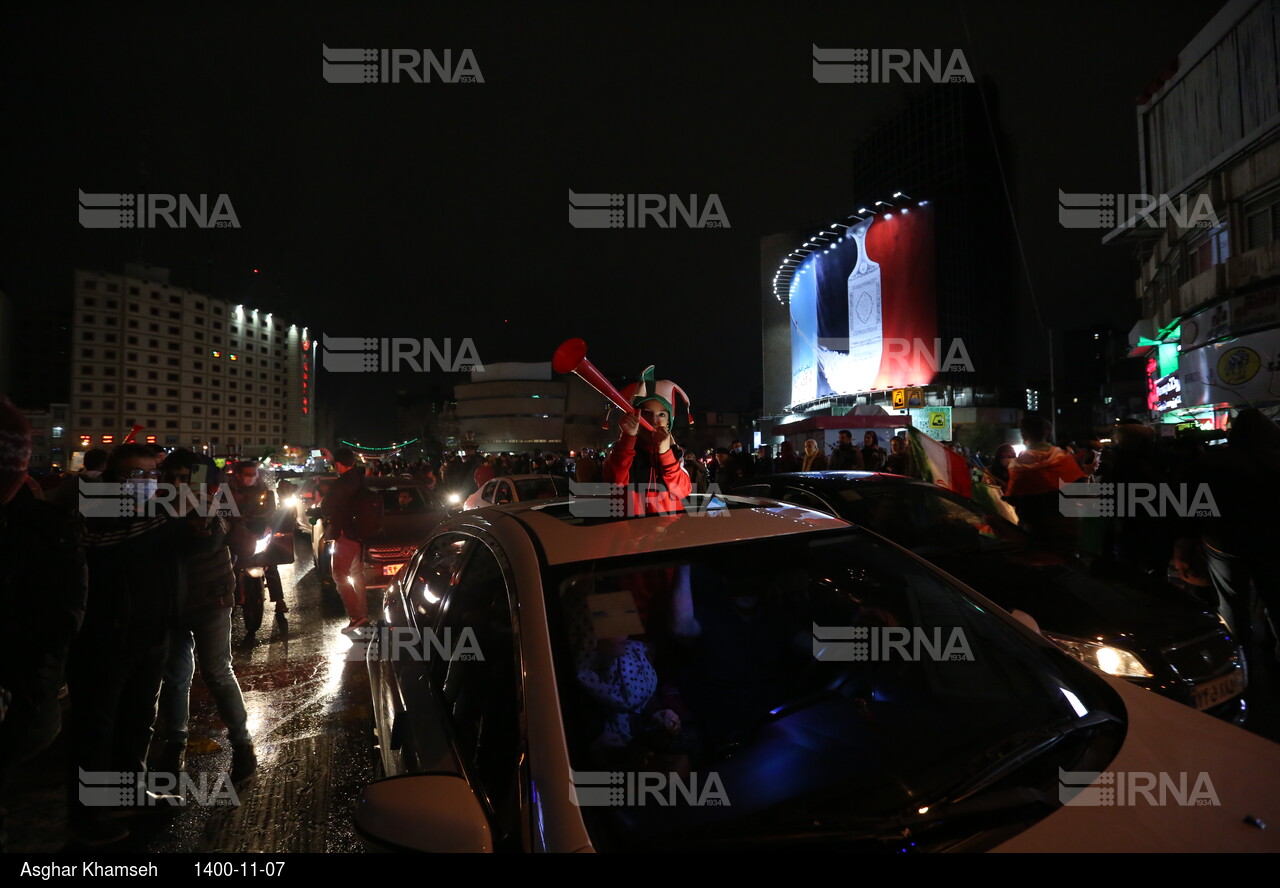 شادی مردم پس از صعود ایران به جام جهانی قطر