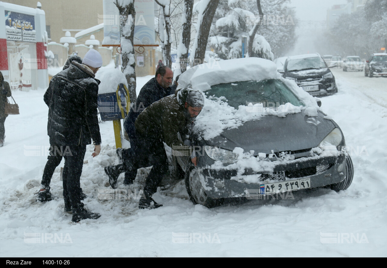 بارش برف زمستانی در اردبیل