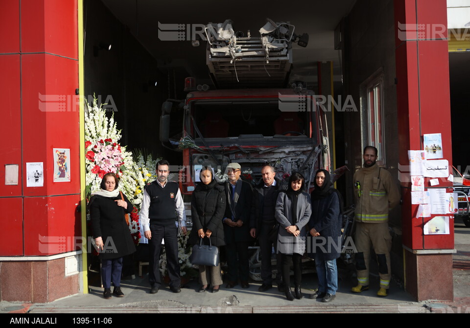 ادای احترام رییس دفتر منطقه ای یونسکو به شهدای آتش نشان