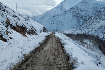 زیبایی‌های برف در مناطق روستایی میاندوآب‌