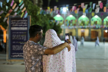 جشن شب نیمه شعبان در حرم احمد بن موسی شاهچراغ(ع)