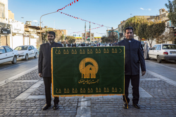 Ceremonia de recibimiento de 8 mártires desconocidos de la Defensa Sagrada en Yazd