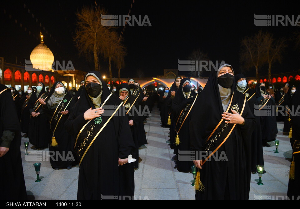 مراسم لاله گردانی شب شهادت احمد بن موسی (ع) در شیراز