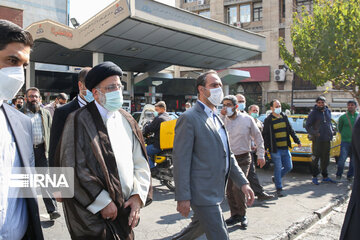 President Raisi visits a gas station after restoration from cyberattack