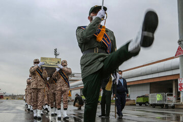 بازگشت پیکر مطهر چهار شهید گمنام