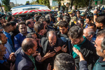 Kermanşahda şəhid Səccad Mənsurinin cənazəsinin müşayiət mərasimi
