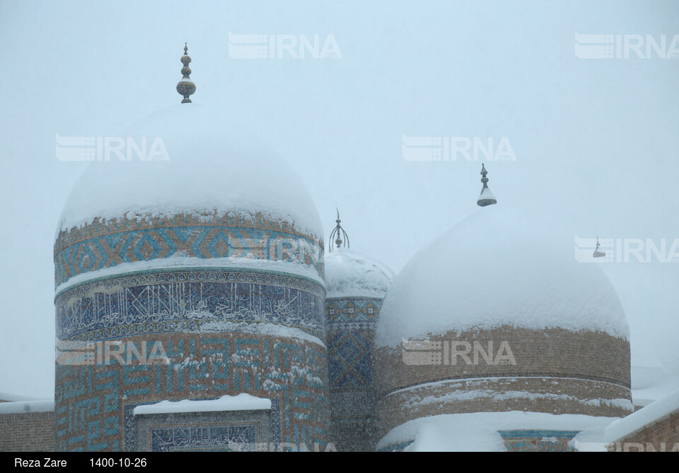 بارش برف زمستانی در اردبیل