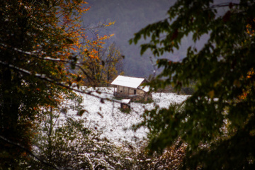 Nieve otoñal en Mazandarán