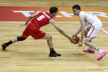 U-18 basketball match between Iran and Turkiye