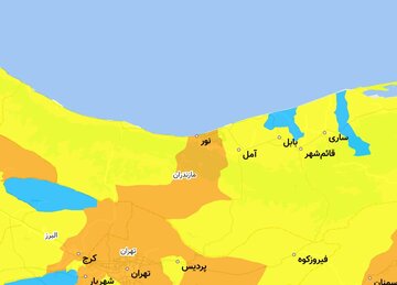 چراغ نارنجی کرونایی در مازندران روشن شد