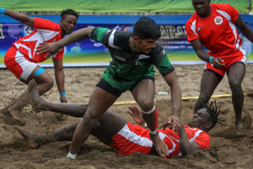 Iran : tournoi de championnat du monde du Kabaddi sur la plage