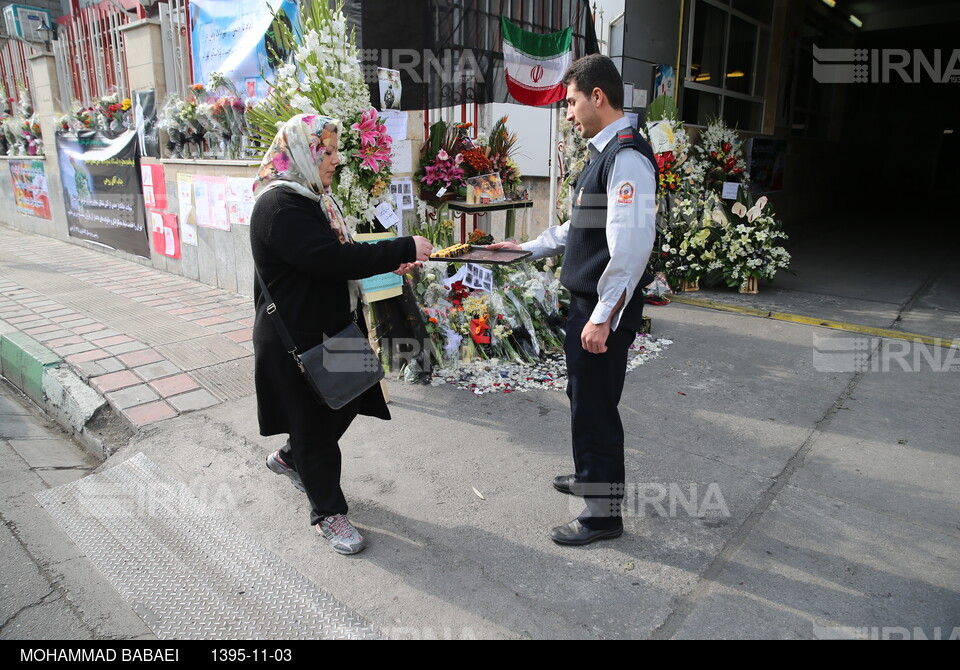 همدردی شهروندان تهرانی با شهدای آتش نشان