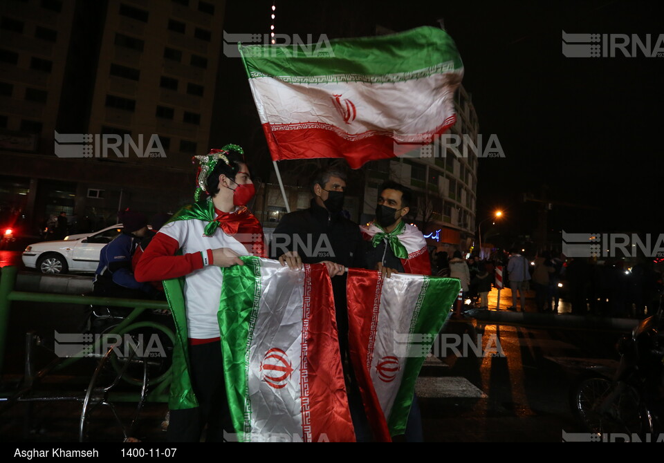 شادی مردم پس از صعود ایران به جام جهانی قطر