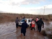 ۴۰ گردشگر در کلات خراسان رضوی گرفتار سیل شدند