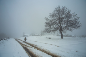 Nieve otoñal en Mazandarán