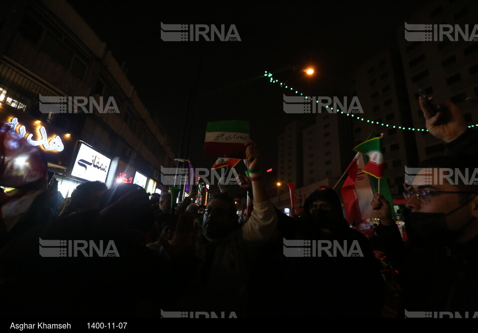 شادی مردم پس از صعود ایران به جام جهانی قطر