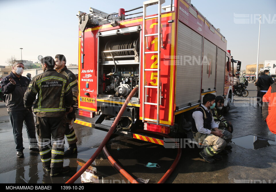 آتش سوزی در میدان رازی