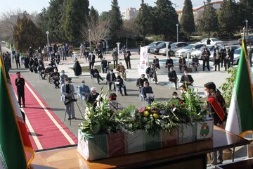 وداع کارکنان استانداری سمنان باشهید گمنام