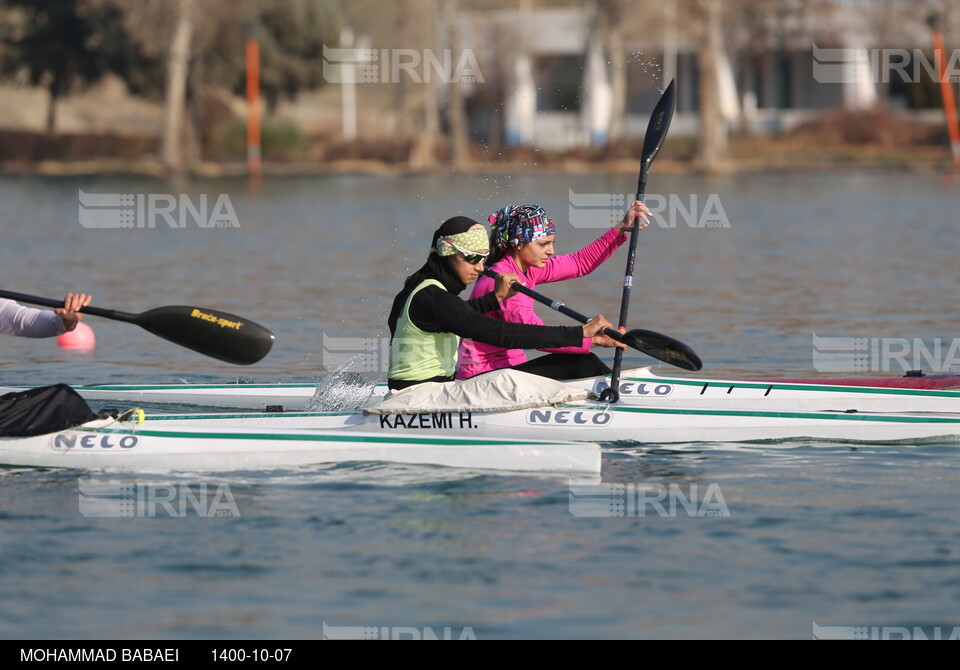 تمرین قایقرانان ایرانی با حضور مربی جدید