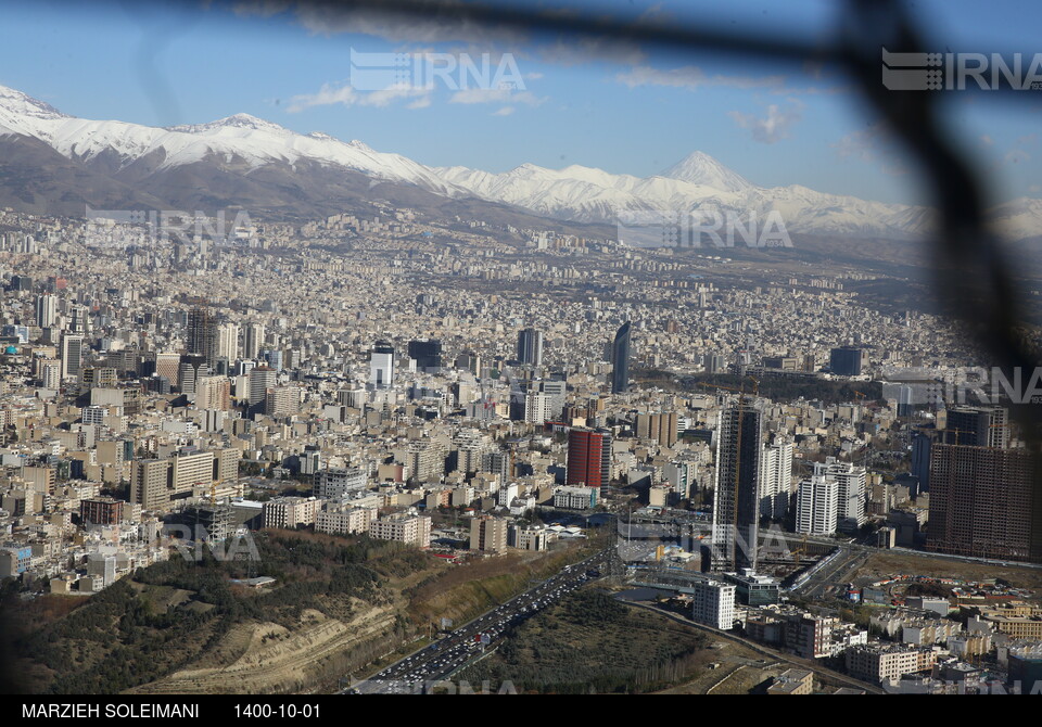 هوای تهران در اولین روز فصل زمستان