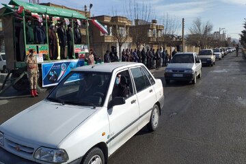 راهپیمایی خودرویی ۲۲ بهمن در اشنویه