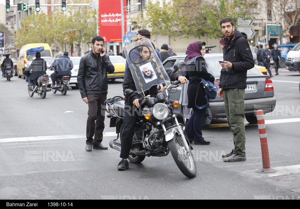 تجمع دانشجویان دانشگاه های تهران در پی شهادت سپهبد سلیمانی