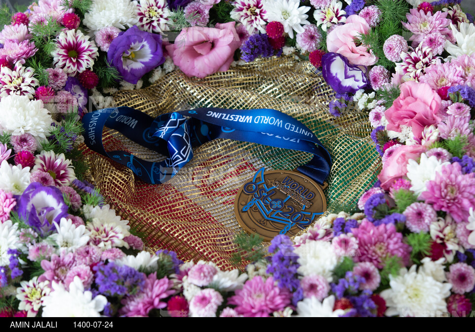 اهدای مدال طلای گرایی به شهید گمنام