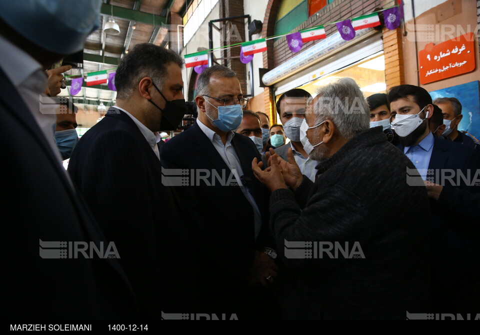 بازدید شهردار تهران از بازار میوه تره بار جلال آل احمد