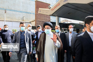 President Raisi visits a gas station after restoration from cyberattack