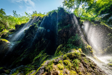 Behesht Baran Waterfall in Iran