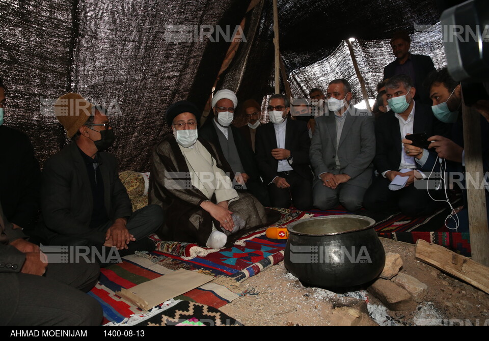 سفر رییس جمهوری به سمنان - حضور در سیاه چادر عشایر