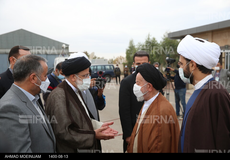 سفر رییس جمهوری به سمنان - مراسم استقبال در فرودگاه