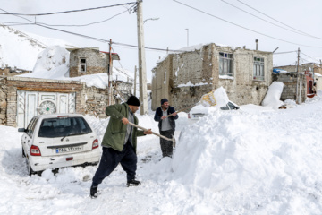 La beauté de la nature hivernale dans le village de Chibli, au nord-ouest du pays